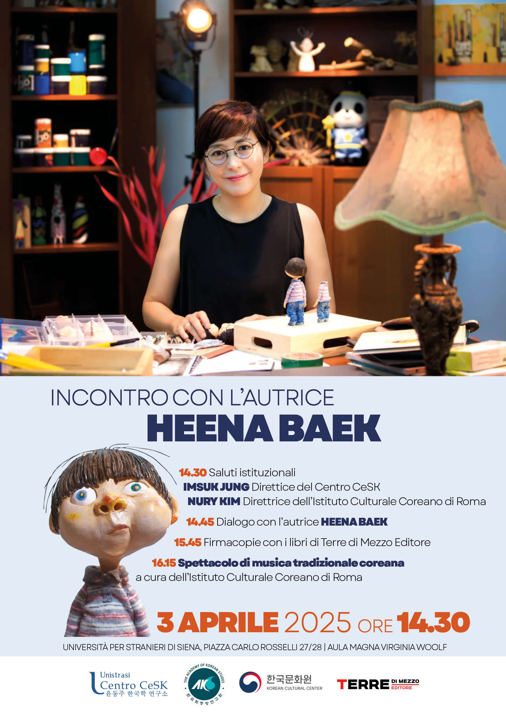 locandina incontro Heena Baek